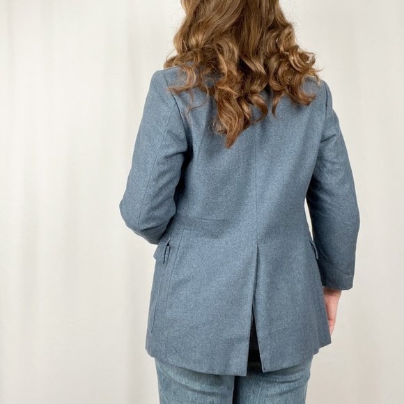 Vintage Oversized Safari Style Long Blazer Jacket Suit Pea Coat Made In Canada - Picture 3 of 7